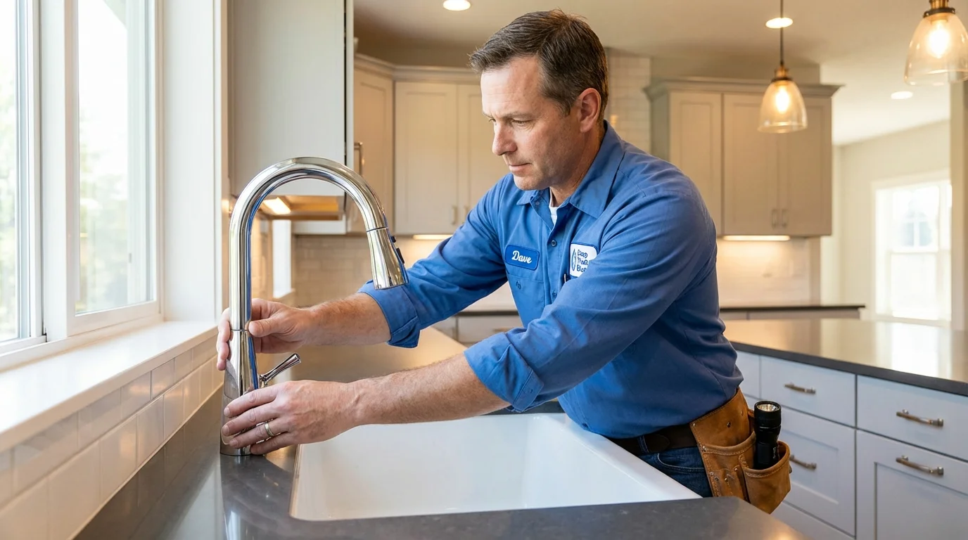 Kitchen faucet installation by Johns Plumbing LLC in Statesville
